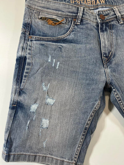 G-Star RAW Distressed Denim Shorts 32