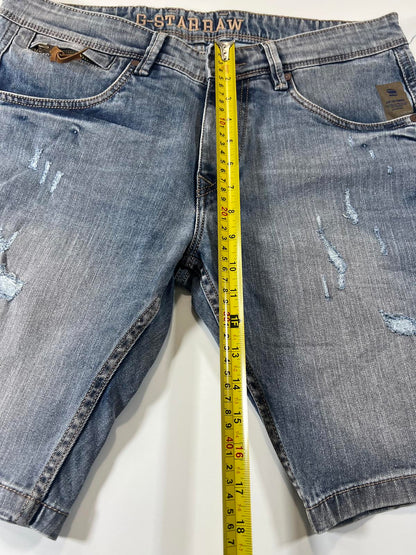 G-Star RAW Distressed Denim Shorts 32