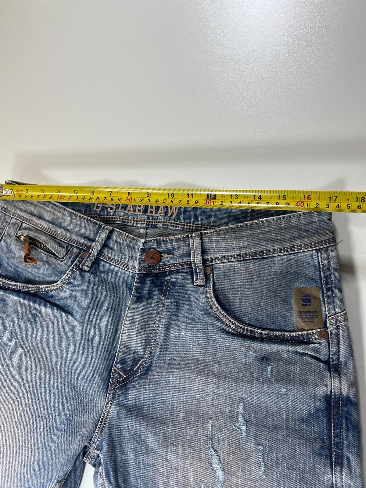 G-Star RAW Distressed Denim Shorts 32