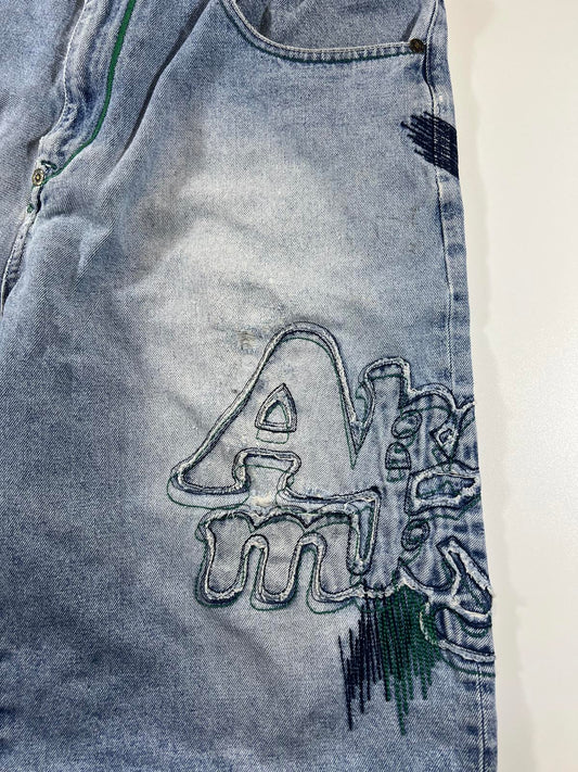 Akademiks Patchwork Denim Shorts 36