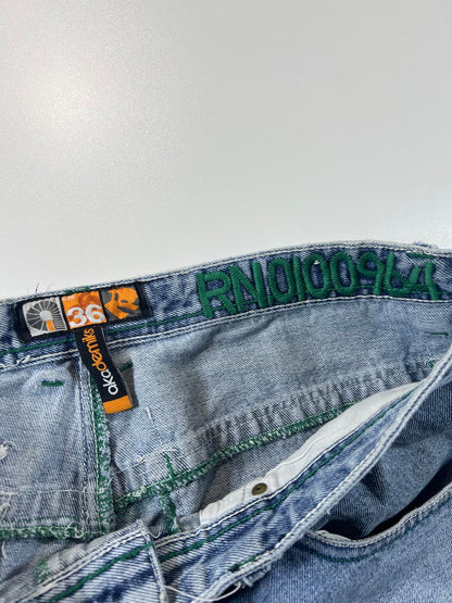 Akademiks Patchwork Denim Shorts 36