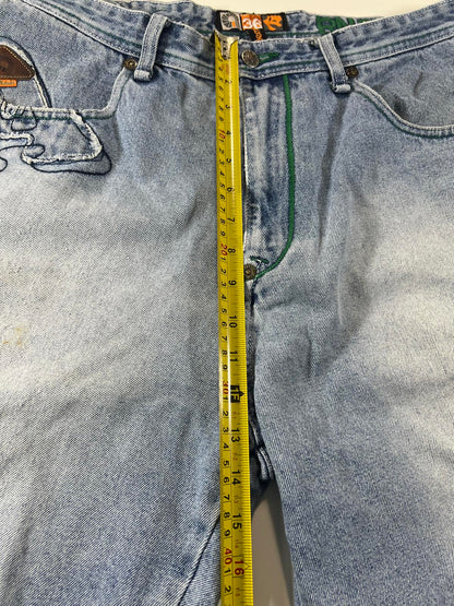 Akademiks Patchwork Denim Shorts 36