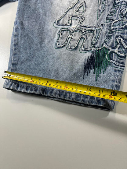 Akademiks Patchwork Denim Shorts 36