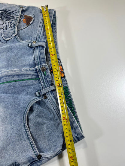 Akademiks Patchwork Denim Shorts 36