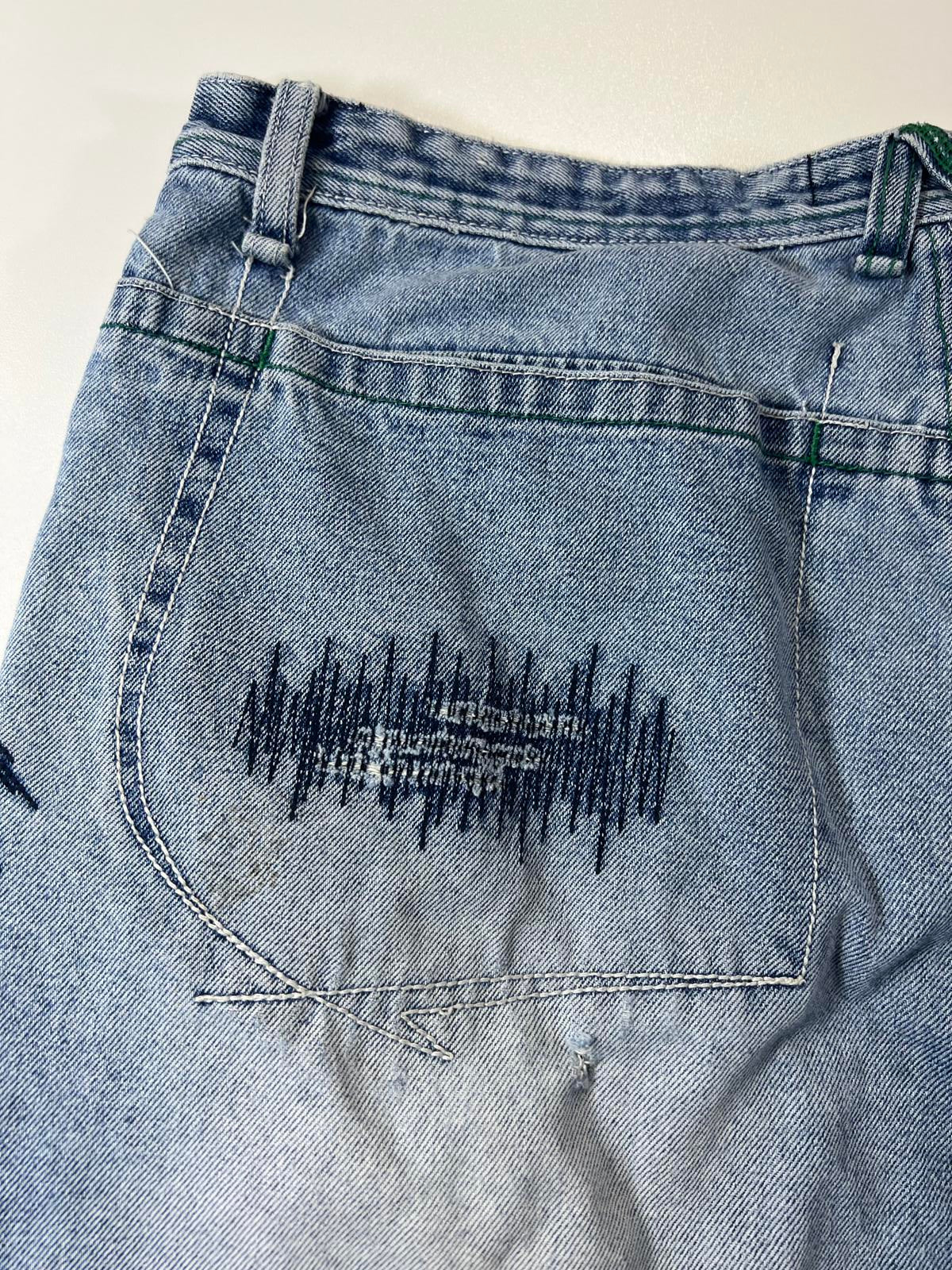 Akademiks Patchwork Denim Shorts 36