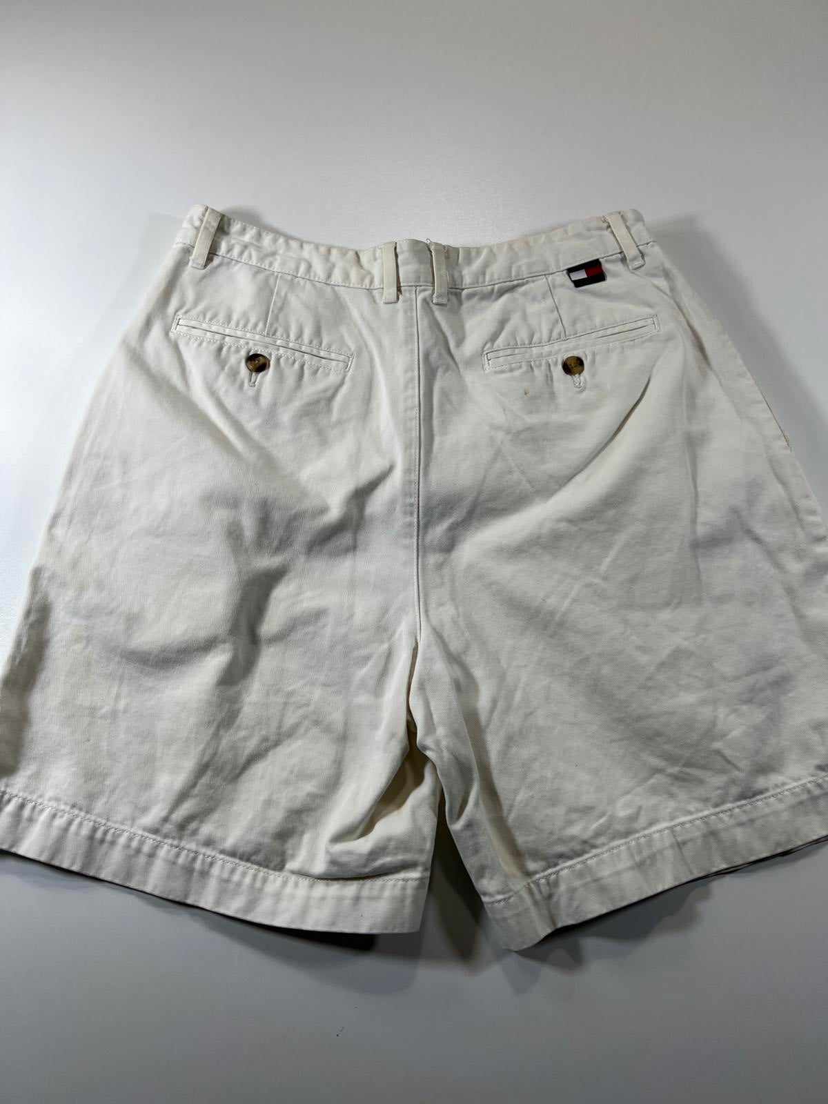 Vintage Tommy Hilfiger Classic White Pleated Shorts 33