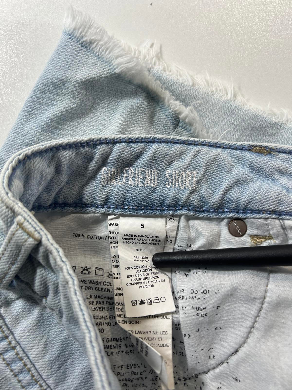 Light Blue Distressed Denim Shorts