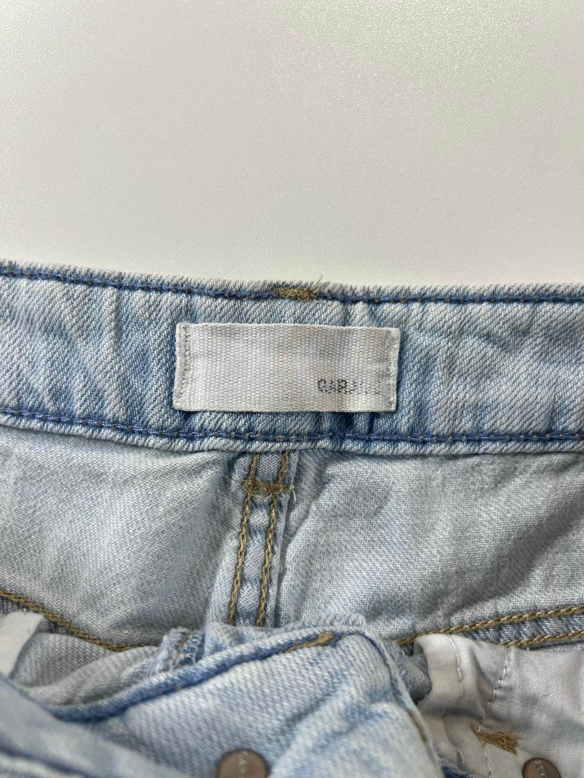 Light Blue Distressed Denim Shorts