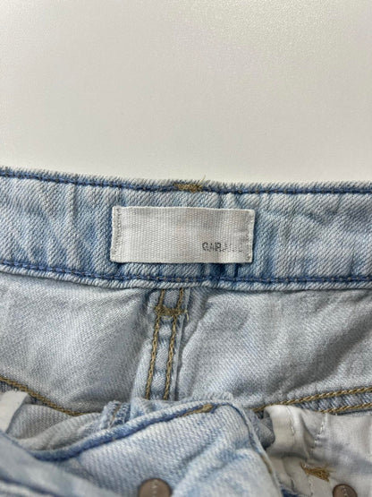 Light Blue Distressed Denim Shorts