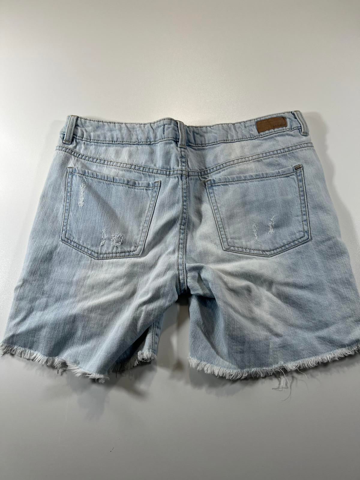 Light Blue Distressed Denim Shorts