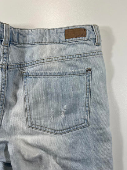 Light Blue Distressed Denim Shorts