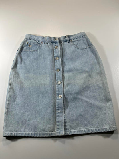Vintage Gloria Vanderbilt Light Blue Denim Skirt