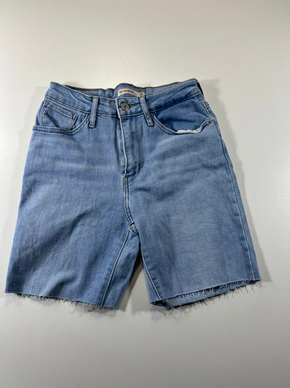 Levi's 721 Light Blue Denim Cutoff Shorts 27