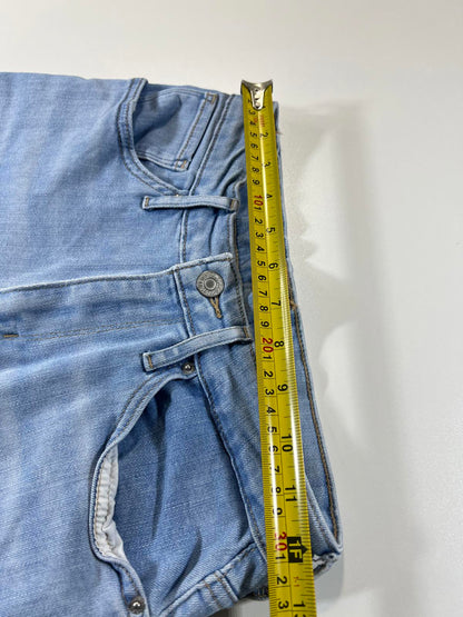 Levi's 721 Light Blue Denim Cutoff Shorts 27