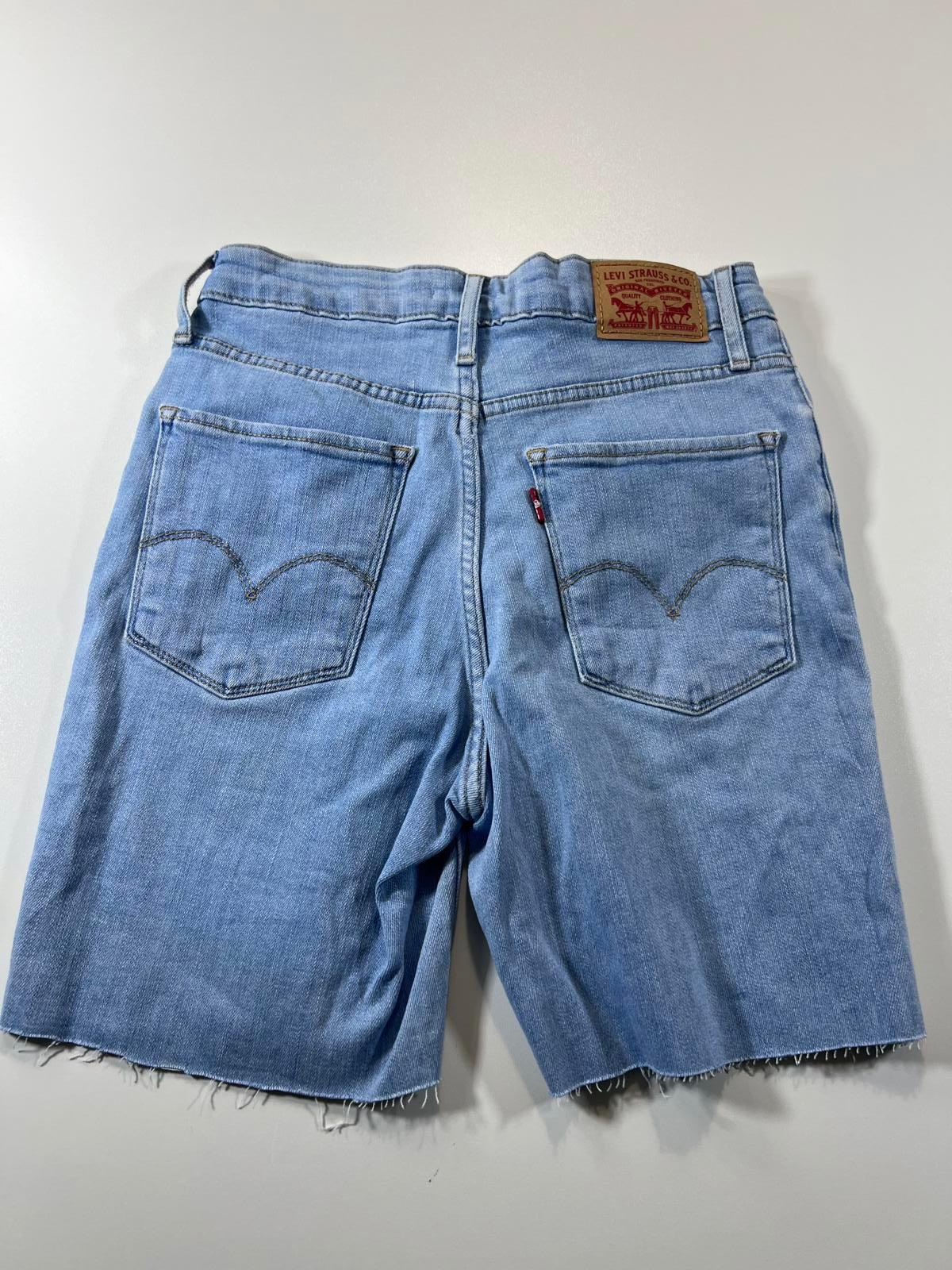 Levi's 721 Light Blue Denim Cutoff Shorts 27