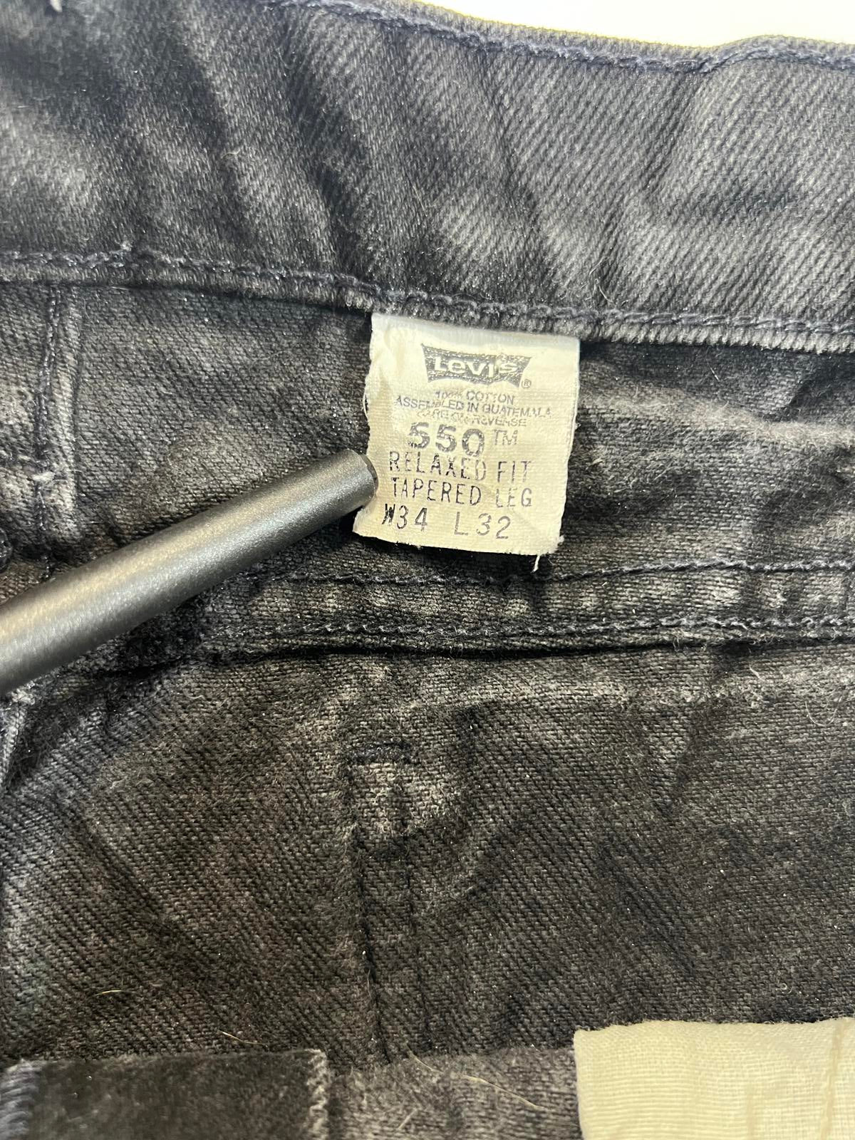 Vintage Levi’s 550 Black Denim Shorts 34