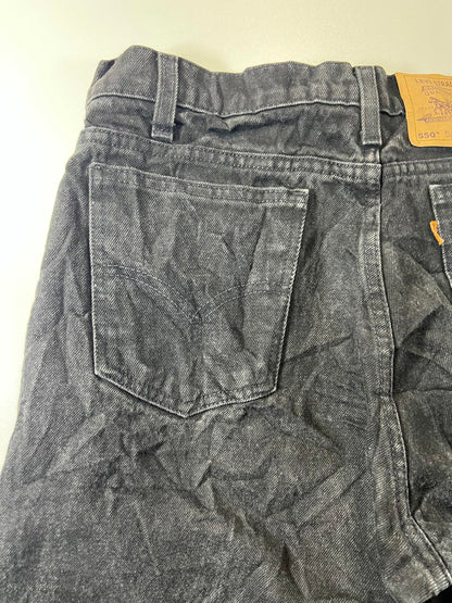 Vintage Levi’s 550 Black Denim Shorts 34