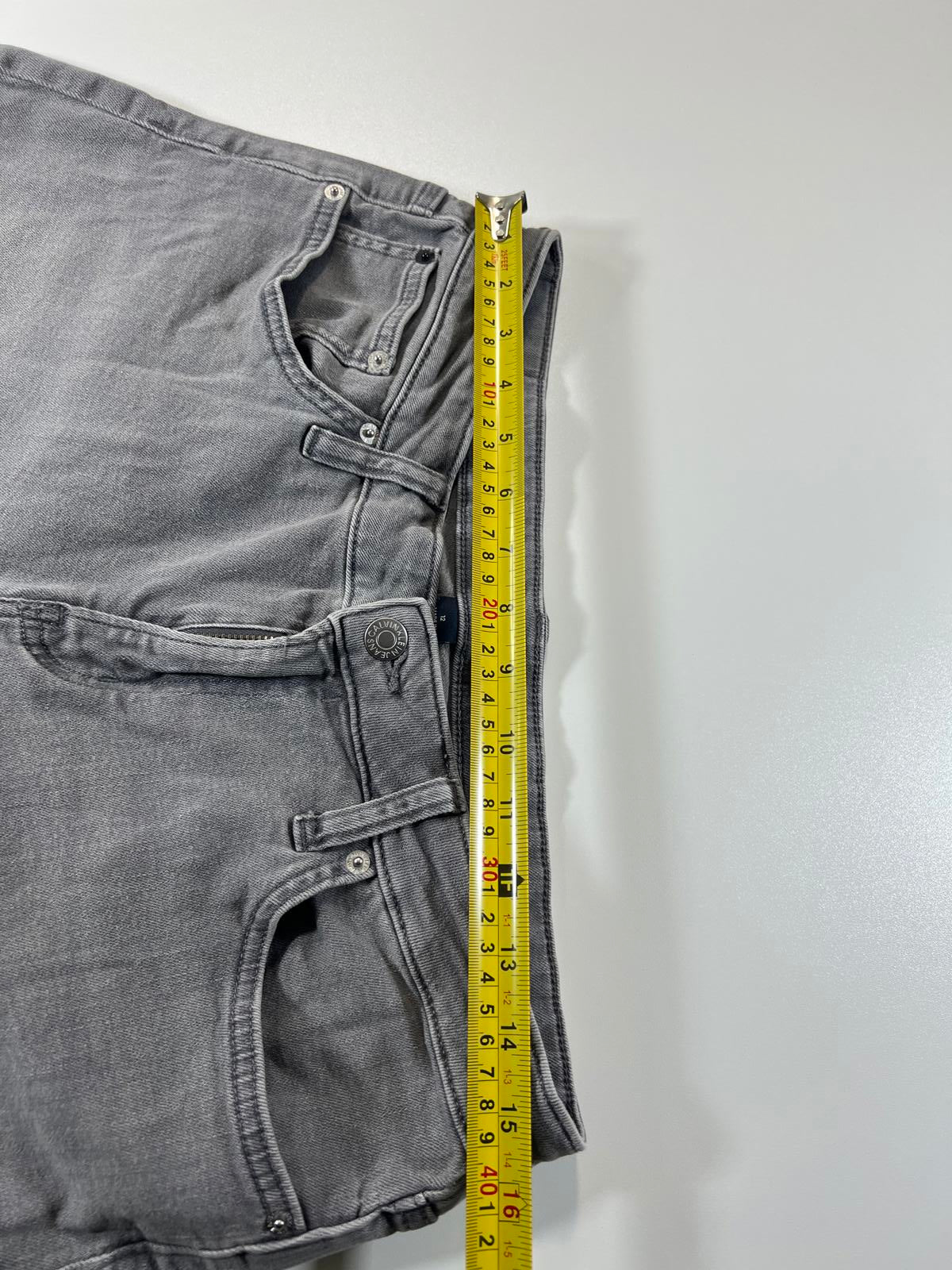 Calvin Klein Jeans womens Grey Denim Shorts