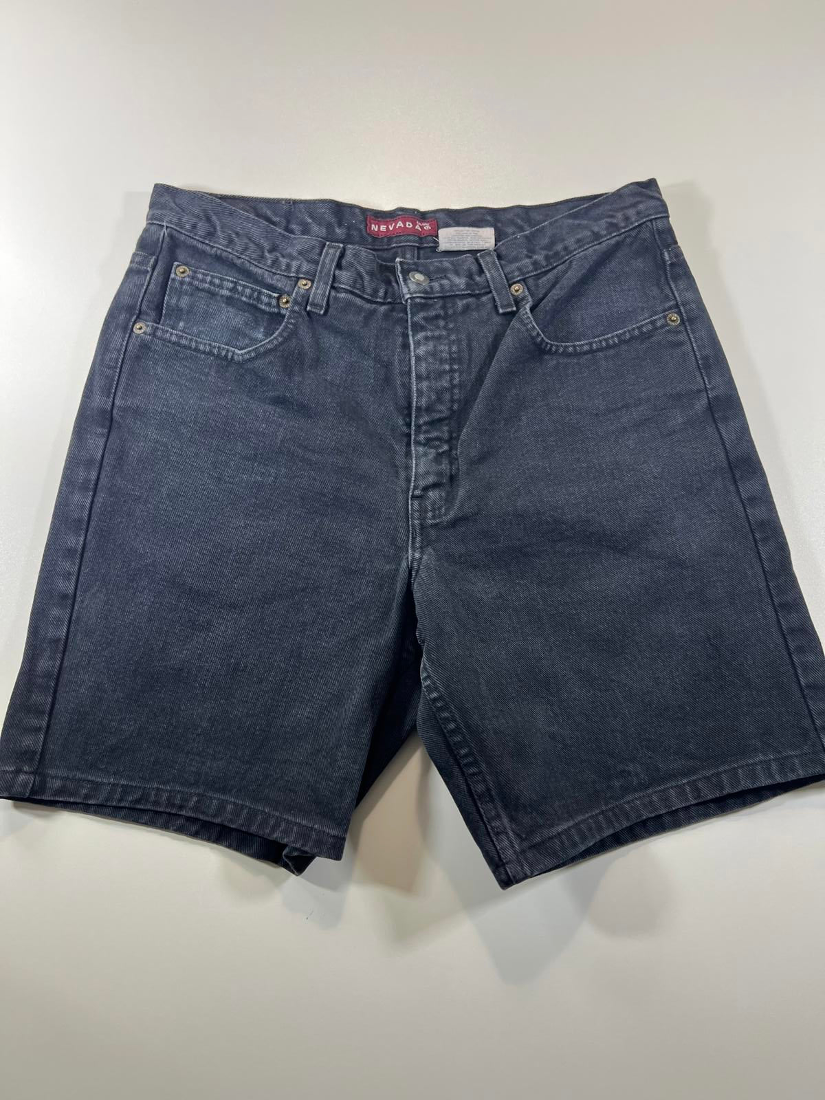 Vintage Nevada Black Denim Shorts 34