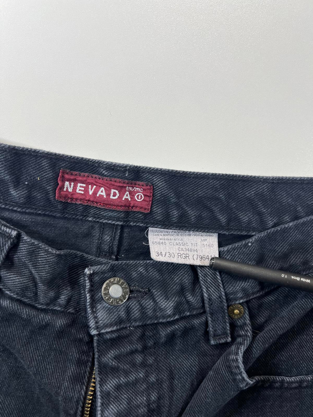 Vintage Nevada Black Denim Shorts 34