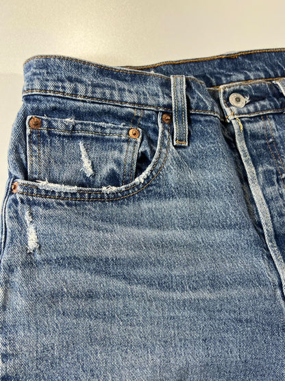 Vintage Levi’s 501 Blue Distressed Denim Shorts 30