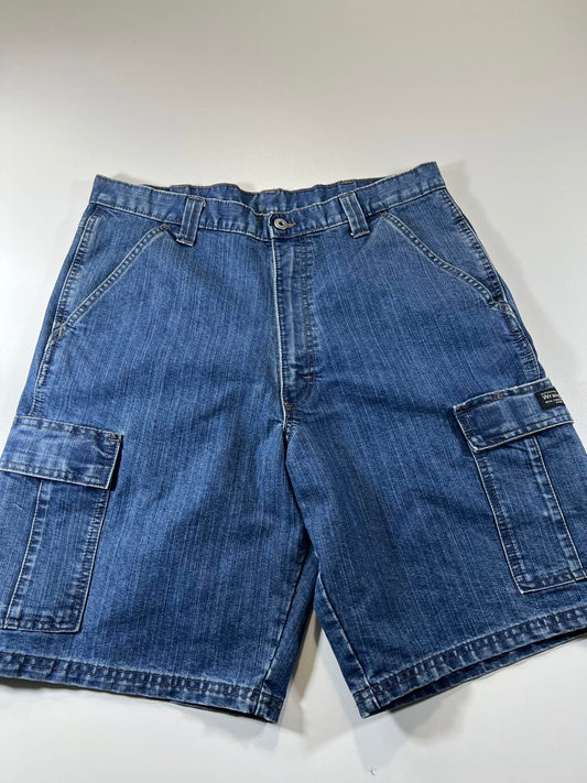 Wrangler vintage  Blue Denim Cargo Shorts 34