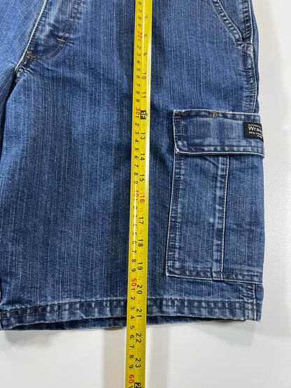 Wrangler vintage  Blue Denim Cargo Shorts 34