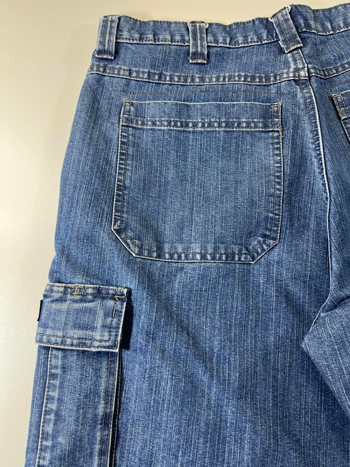 Wrangler vintage  Blue Denim Cargo Shorts 34