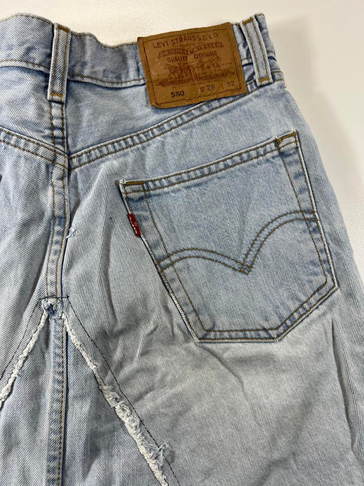 Vintage Levi’s custom Light Blue Denim Skirt 28