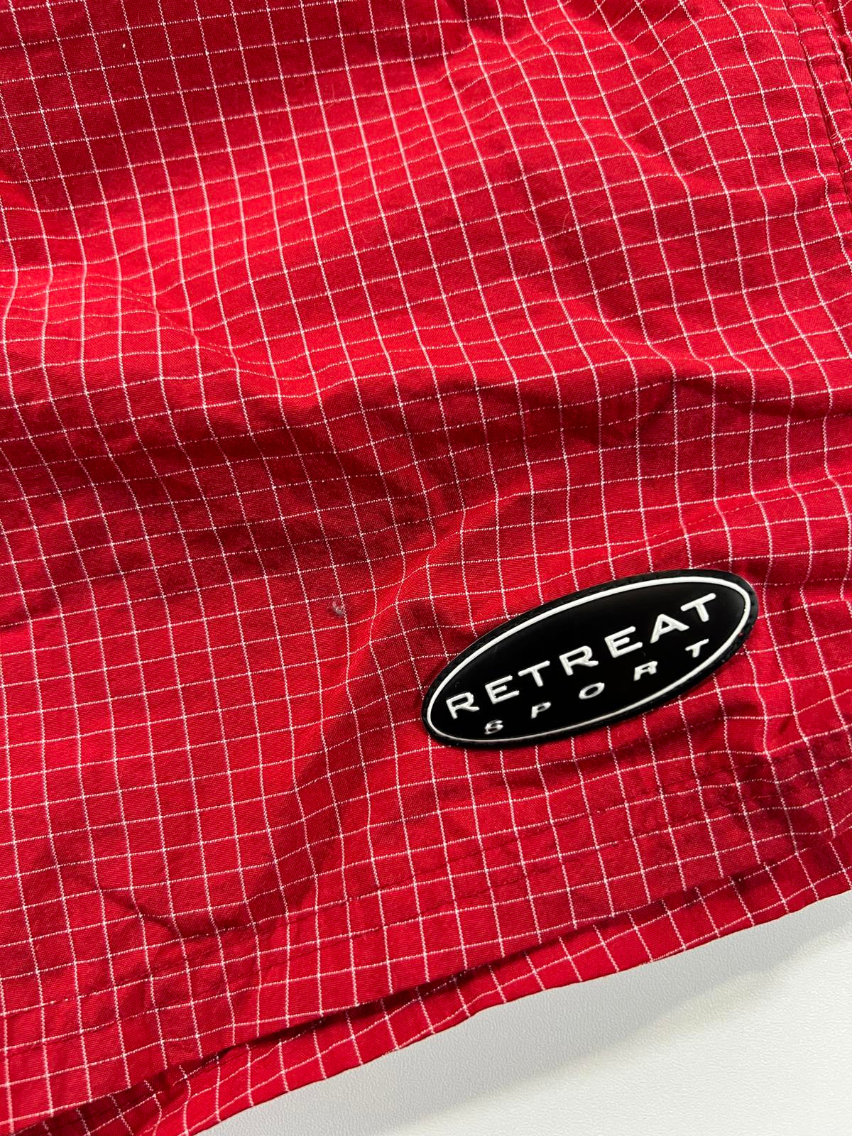 Vintage Retreat Sport Red Checkered Shorts