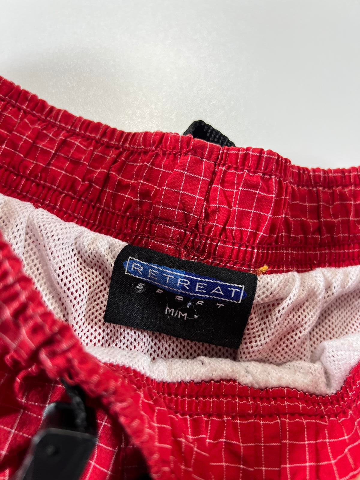 Vintage Retreat Sport Red Checkered Shorts