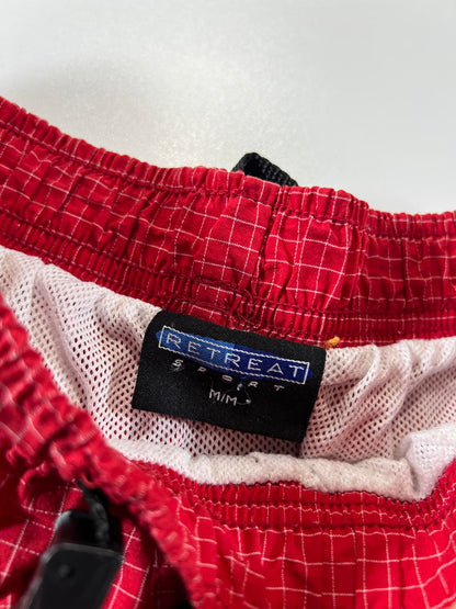 Vintage Retreat Sport Red Checkered Shorts