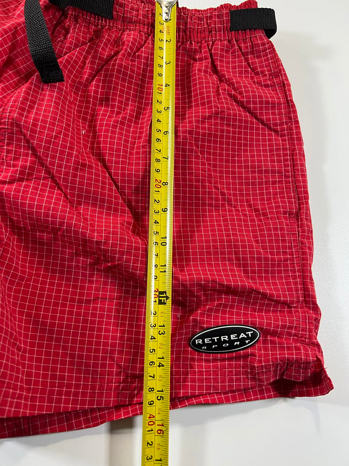 Vintage Retreat Sport Red Checkered Shorts