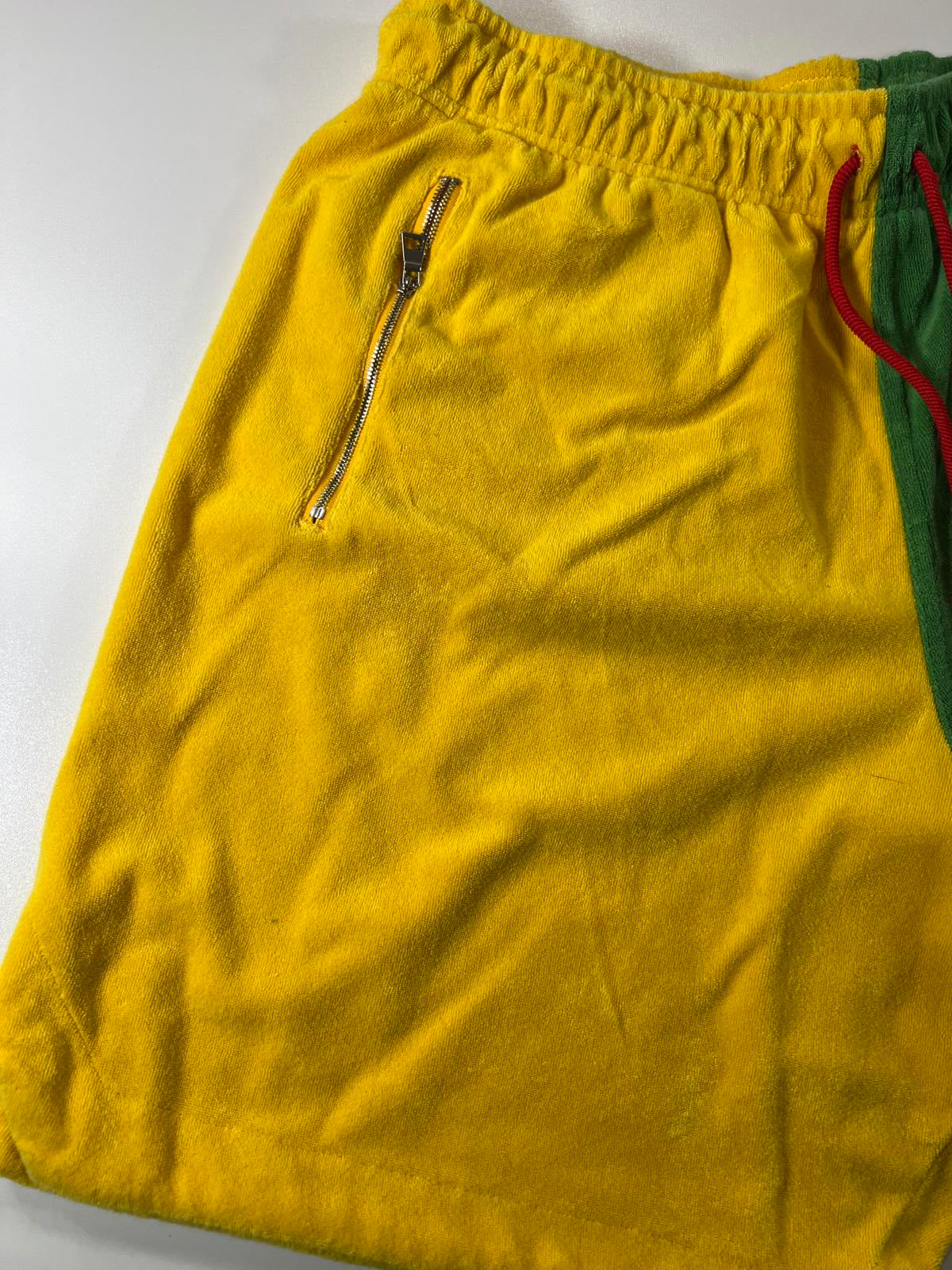 Jordan Two-Tone Yellow and Green Shorts L