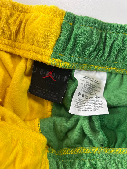Jordan Two-Tone Yellow and Green Shorts L