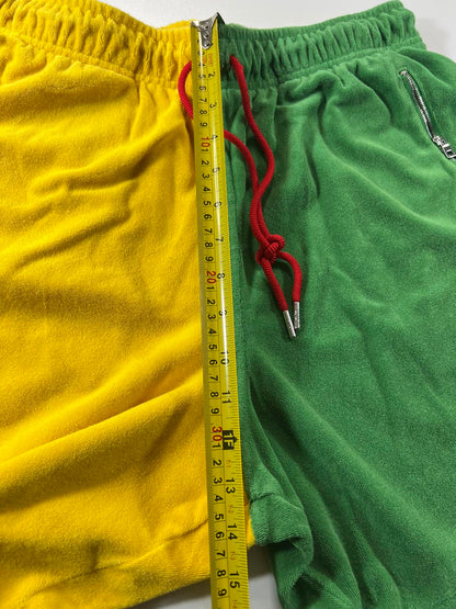 Jordan Two-Tone Yellow and Green Shorts L