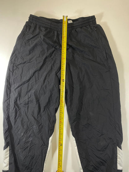 Adidas Black and White Track Pants with Elastic Waistband