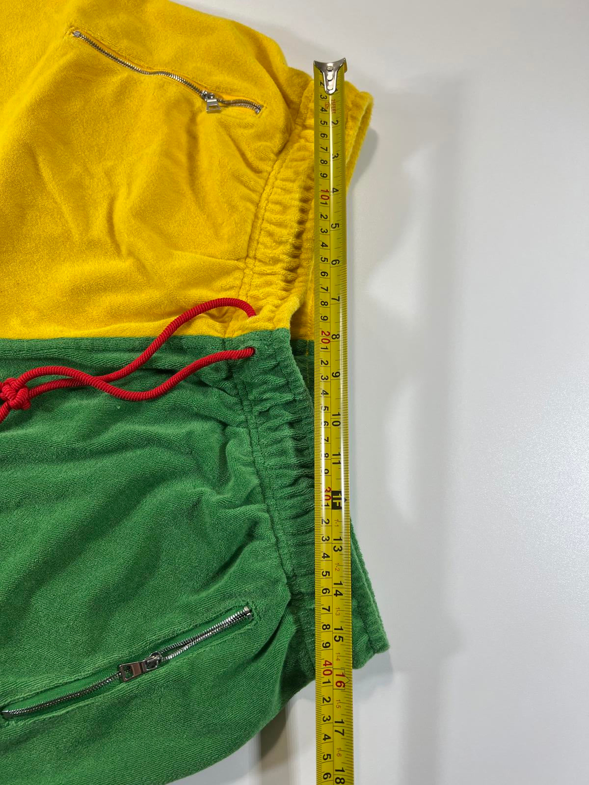Jordan Two-Tone Yellow and Green Shorts L