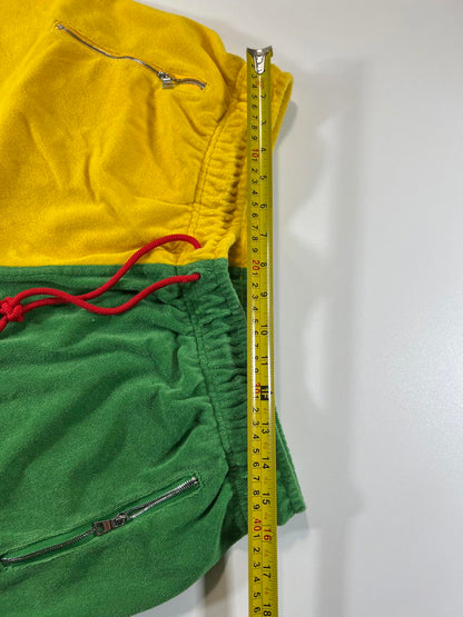 Jordan Two-Tone Yellow and Green Shorts L