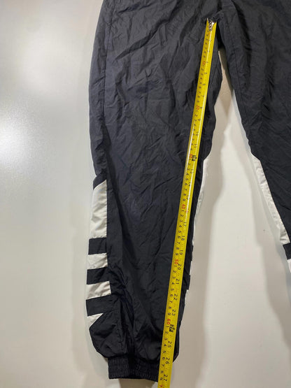 Adidas Black and White Track Pants with Elastic Waistband
