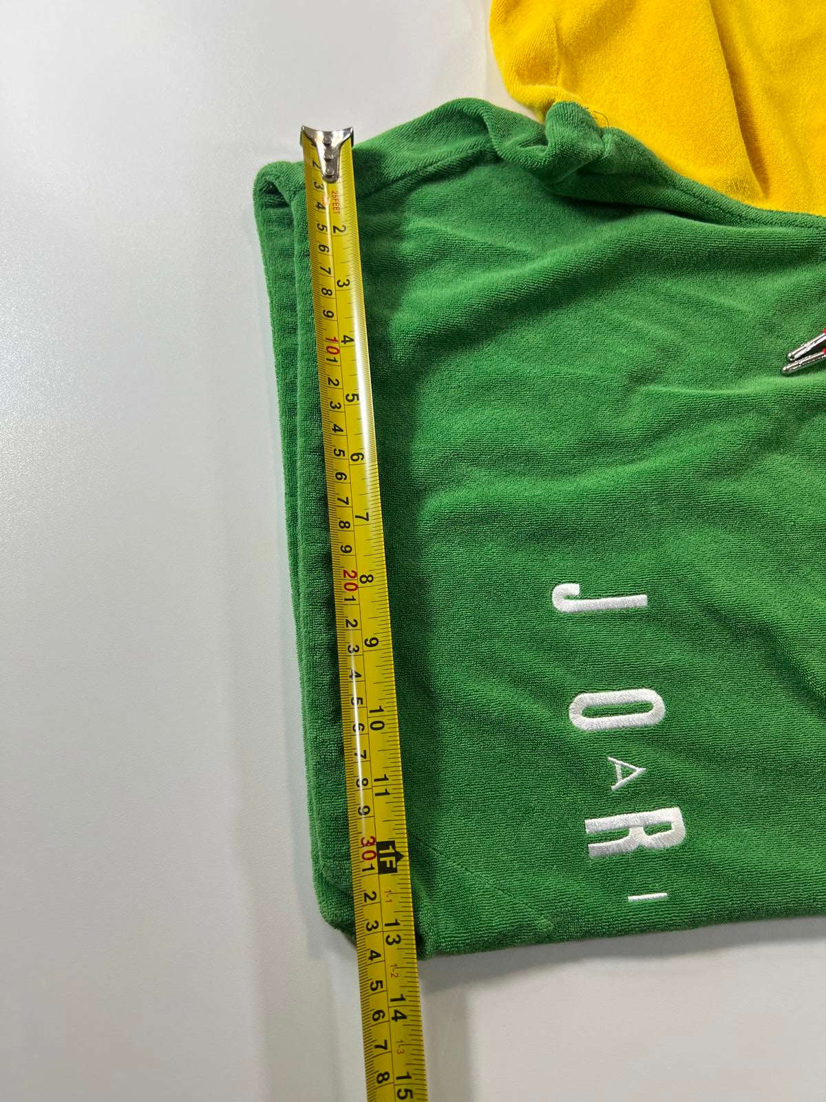 Jordan Two-Tone Yellow and Green Shorts L