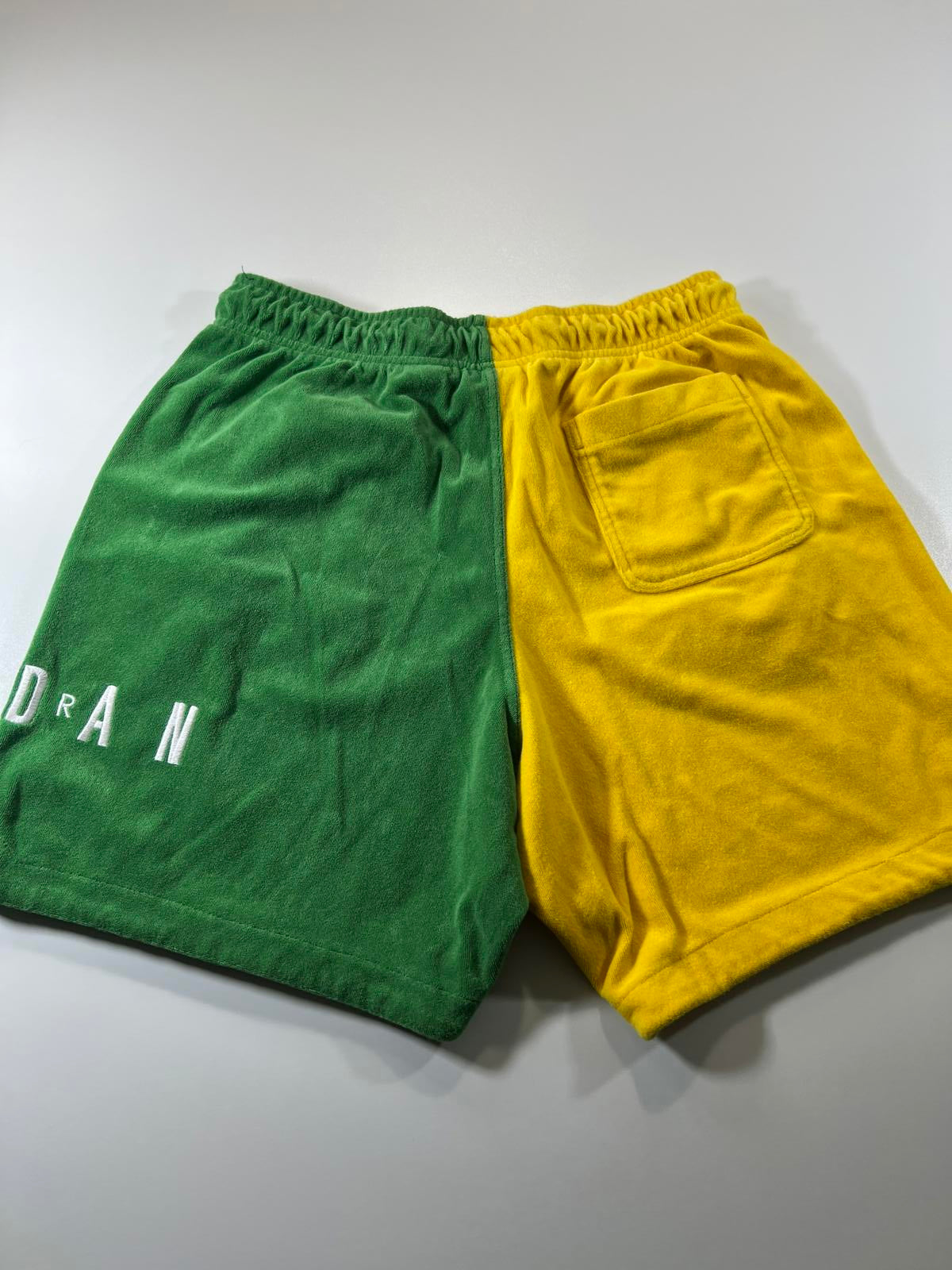 Jordan Two-Tone Yellow and Green Shorts L