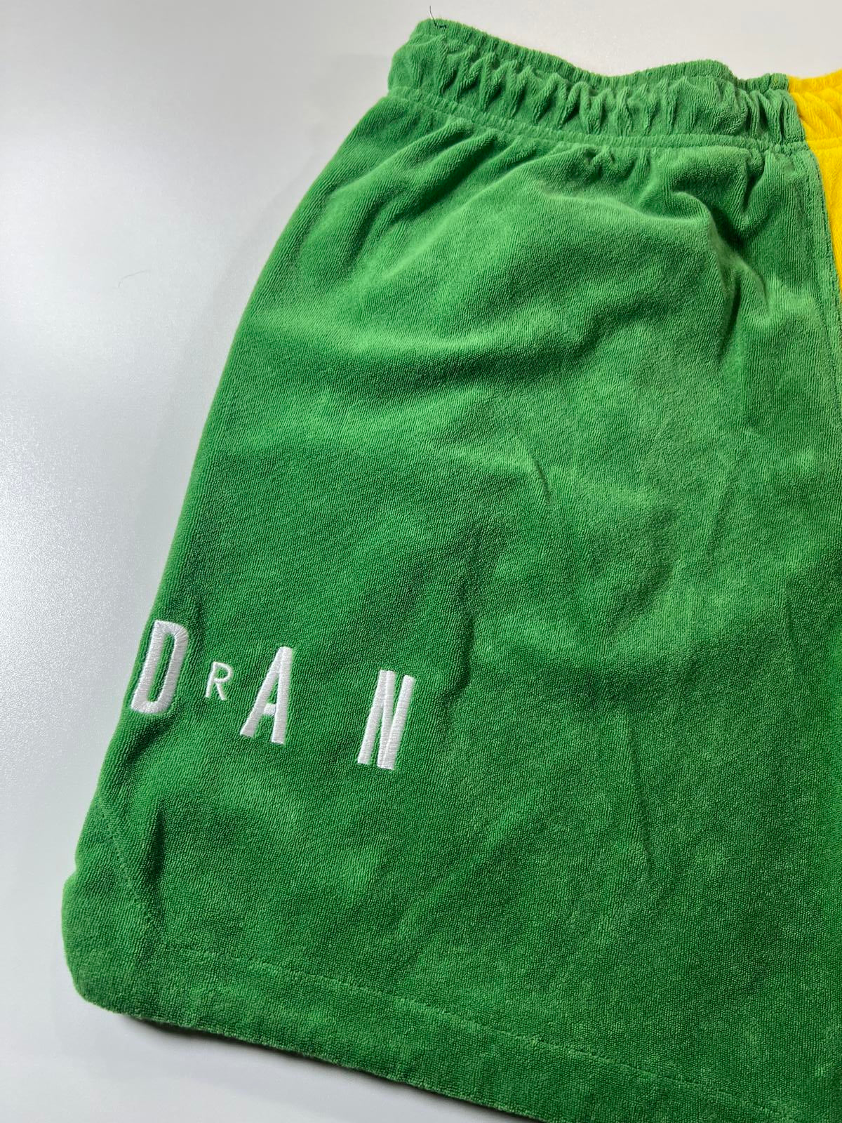 Jordan Two-Tone Yellow and Green Shorts L