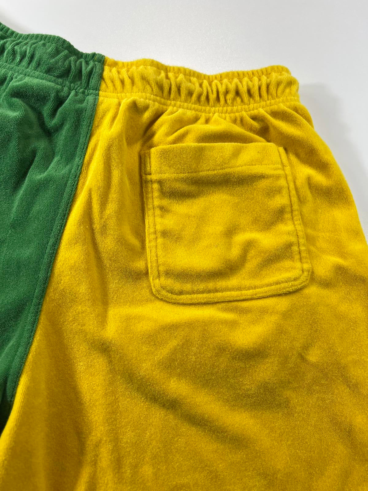 Jordan Two-Tone Yellow and Green Shorts L