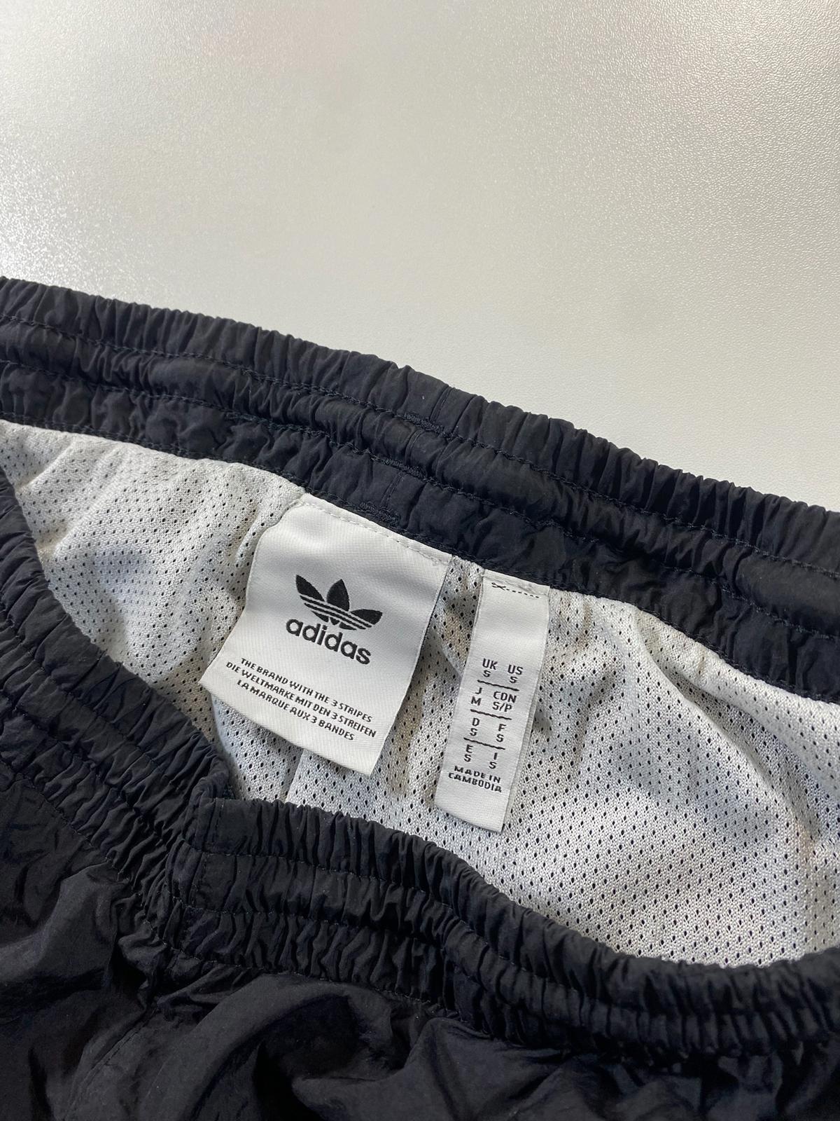 Adidas Black and White Track Pants with Elastic Waistband