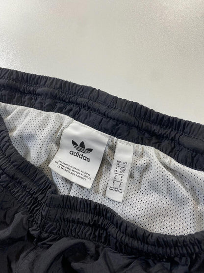 Adidas Black and White Track Pants with Elastic Waistband