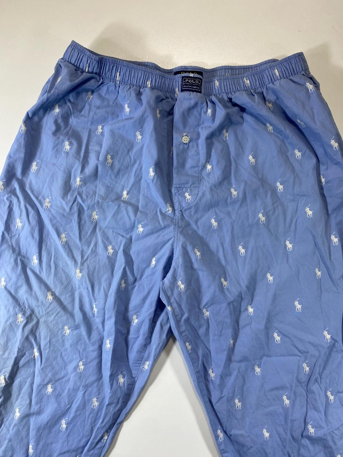 Polo Ralph Lauren Blue Cotton Pajama Pants L