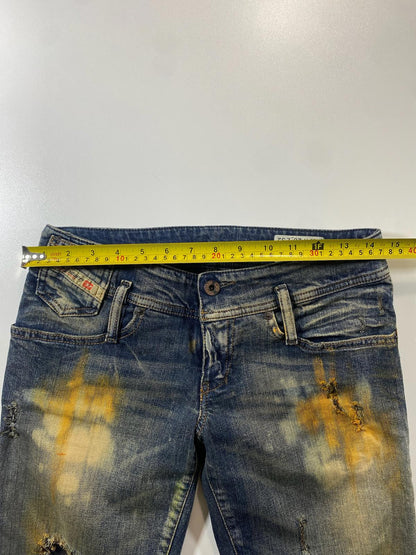 Diesel Distressed and Bleached Skinny Jeans