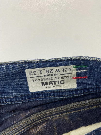 Diesel Distressed and Bleached Skinny Jeans