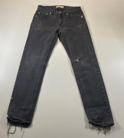 Kenzo H&M Black Denim Jeans with Distressed Details
